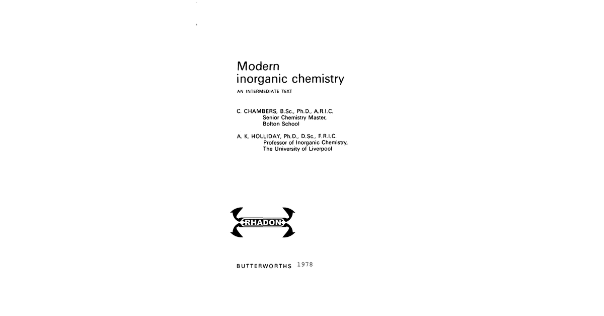 Inorganic Chemistry