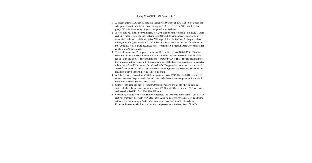 Set 3 With Answers