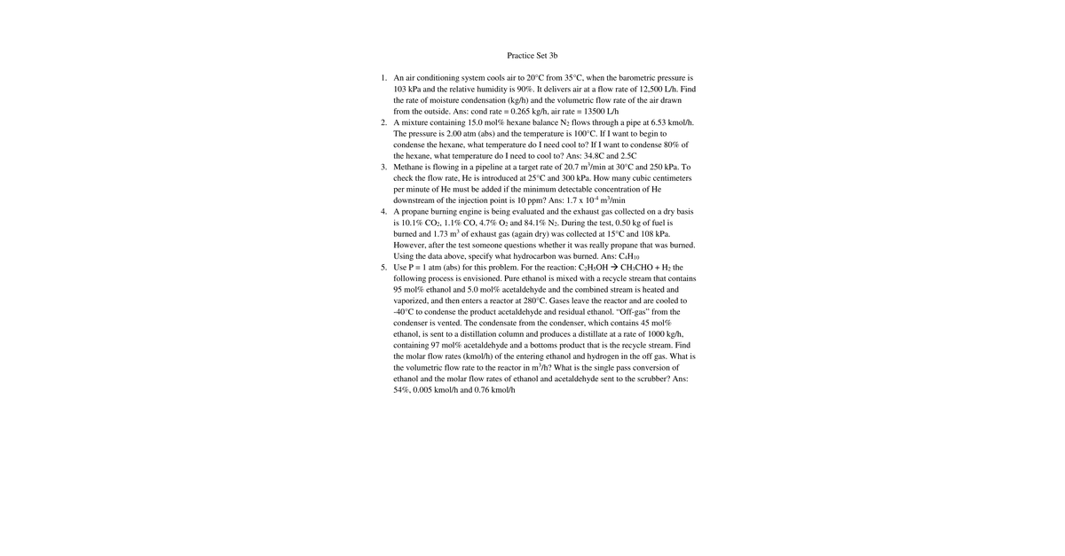 Set 3b With Answers