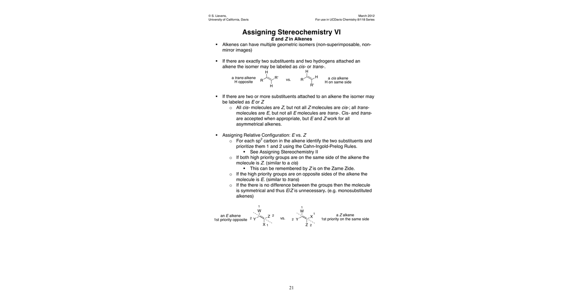 Stereotut Alkene