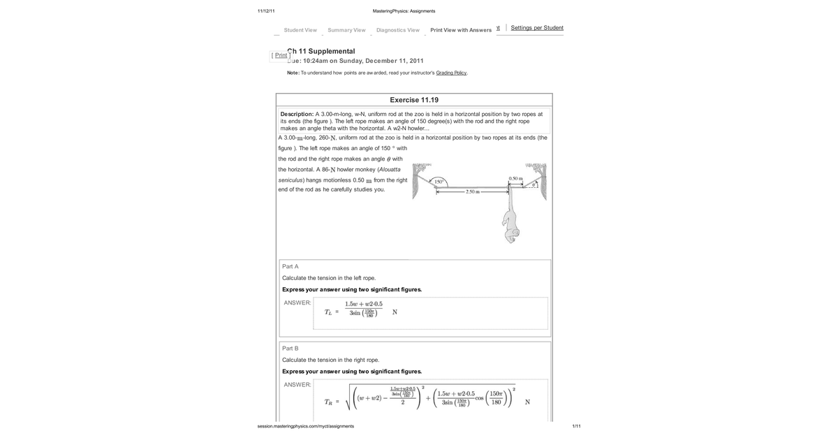 Ch11 Supplemental Sols