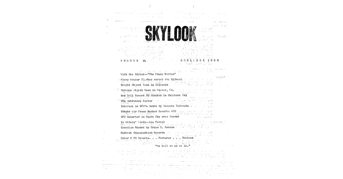 MUFON UFO Journal 1969 11. November Skylook