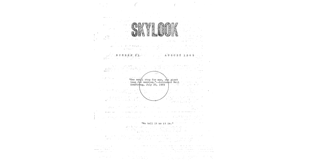 MUFON UFO Journal 1969 8. August Skylook