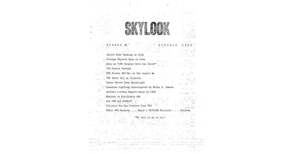 MUFON UFO Journal 1969 9. September Skylook