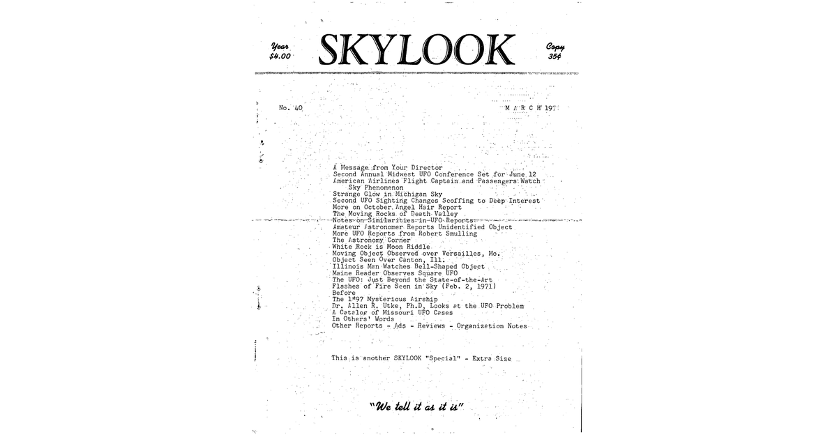 MUFON UFO Journal 1971 3. March Skylook