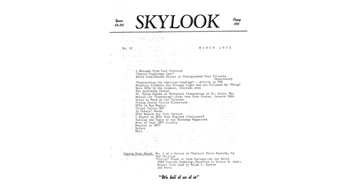 MUFON UFO Journal 1972 3. March Skylook