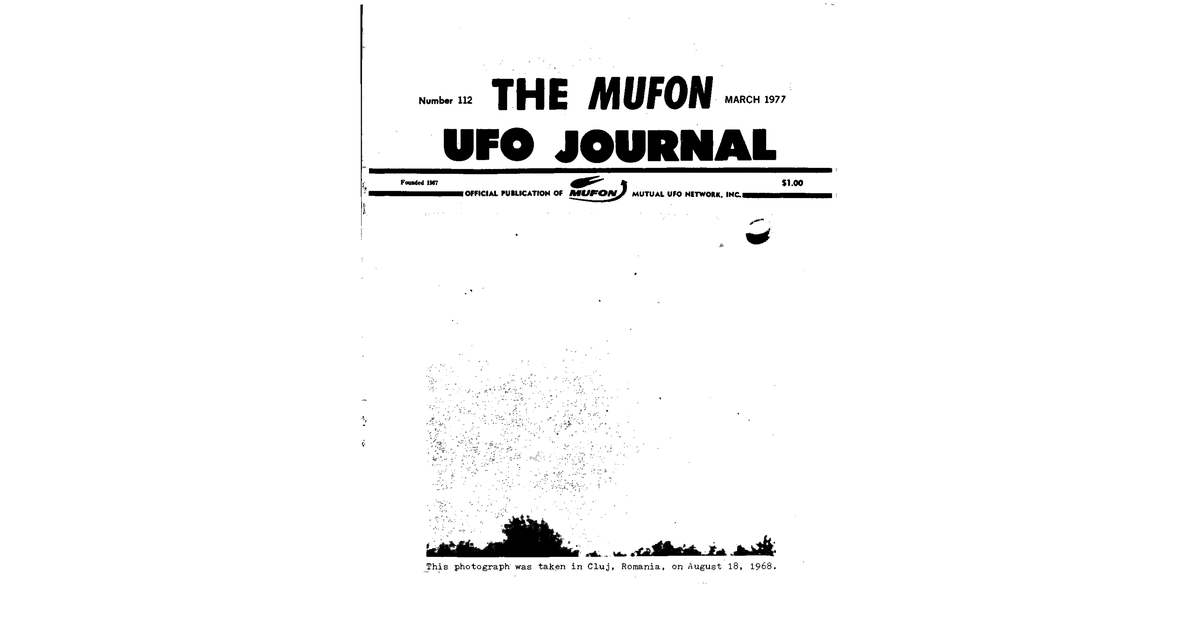 MUFON UFO Journal 1977 3. March