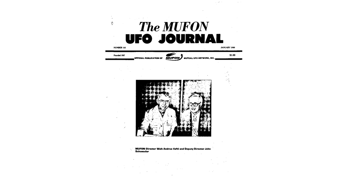 MUFON UFO Journal 1980 1. January