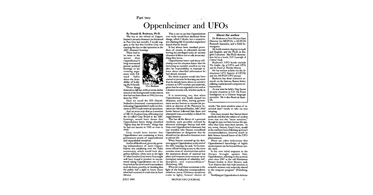 MUFON UFO Journal 2005 7 July Page 7
